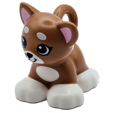 duplo cat kitten standing with white feet chest muzzle and tail tip black mouth nose and eyes and bright pink ears and tongue pattern