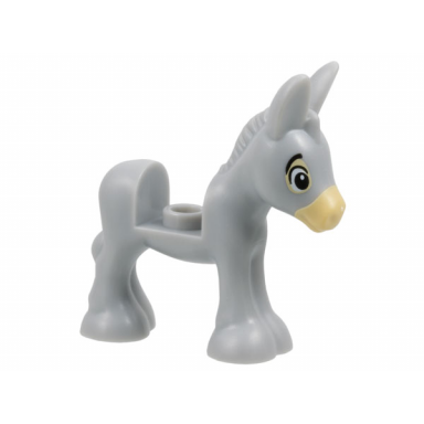 donkey baby with black eyes eyebrows and tan muzzle pattern encanto baby donkey