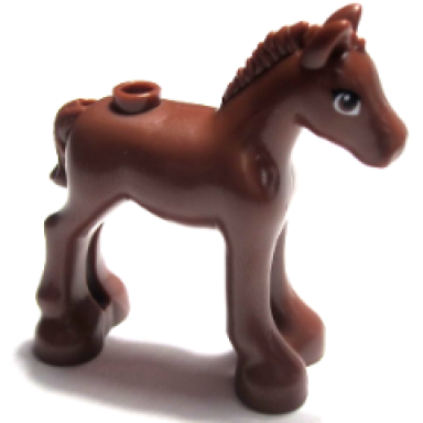 reddish brown horse friends foal with black white and reddish brown eyes with 2 eyelashes pattern