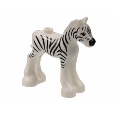 horse friends foal with dark orange eyes black eyebrows and zebra stripes pattern
