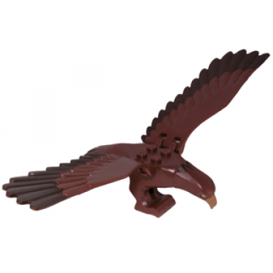 eagle moveable wings dark brown head and tail feathers