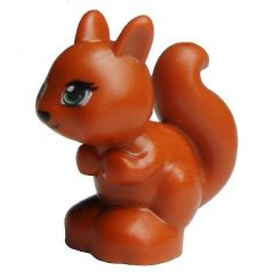 squirrel friends elves with black green and white eyes and black eyelashes nose and mouth pattern
