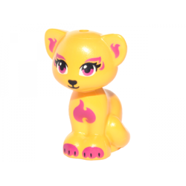 bright light orange cat friends elves sitting with black nose and magenta eyes patches and paws pattern panthara