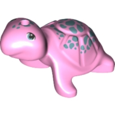 turtle friends elves with metallic light blue eyes and spots pattern