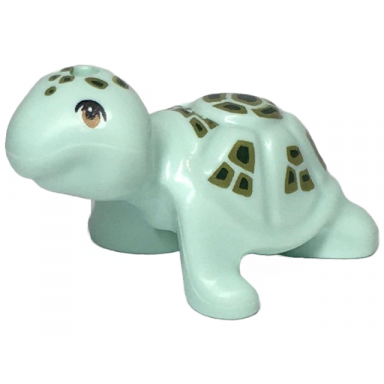 turtle friends elves with medium nougat eyes and dark green and olive green spots pattern