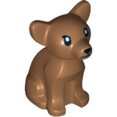 medium nougat dog chihuahua with black eyes eyelashes nose and mouth and white pupils pattern