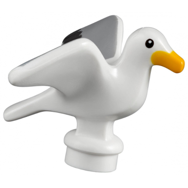 bird seagull with bright light orange beak and black and light bluish gray wings pattern