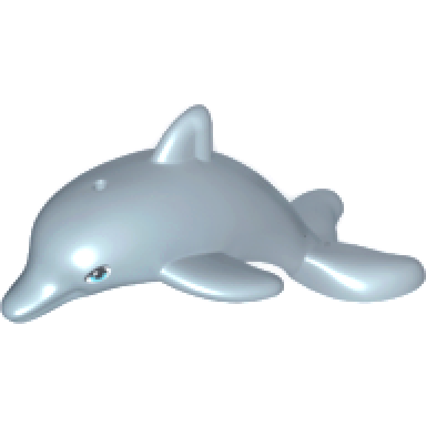 dolphin friends elves jumping with bottom axle holder with medium azure eyes pattern