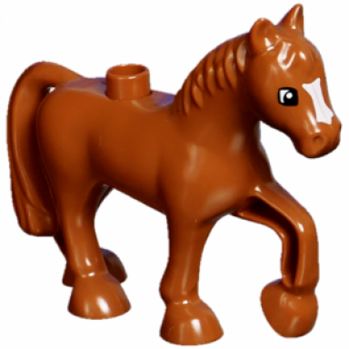 duplo horse with white blaze pattern
