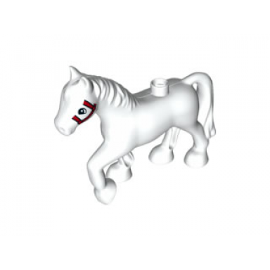 duplo horse with red bridle pattern