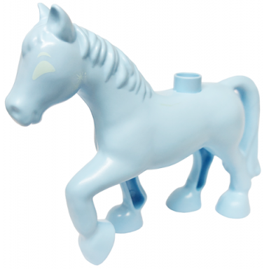 duplo horse with light aqua eyes pattern frozen nokk