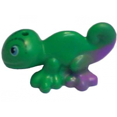 bright green chameleon friends elves with black medium azure and white eyes and marbled medium lavender pattern