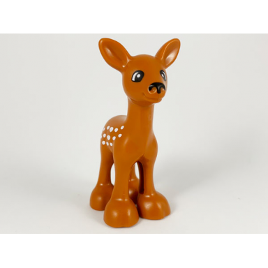 duplo deer baby fawn eyes white on back