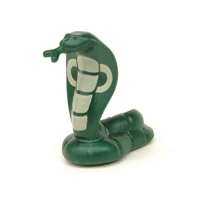 dark green snake cobra with tan and black pattern
