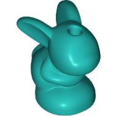dark turquoise bunny rabbit friends baby sitting