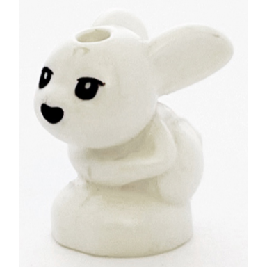 bunny rabbit friends baby sitting with black eyes and nose pattern chili mini minu