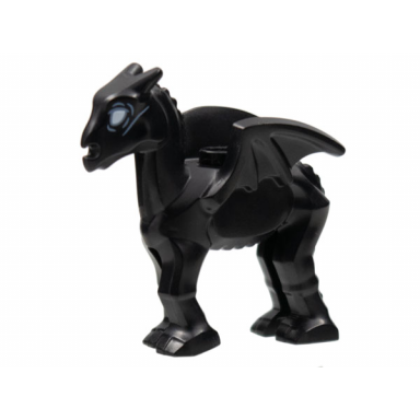 black horse skeletal baby with white eyes pattern hp thestral