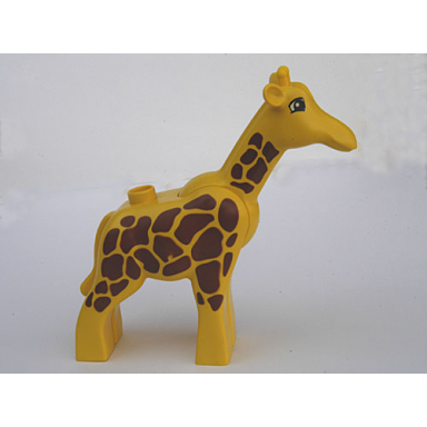 duplo giraffe adult small eyes squared pattern