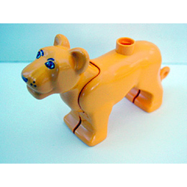 earth orange duplo lion adult female with movable head
