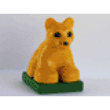 duplo lion baby cub on green base