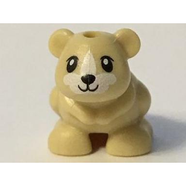 tan hamster mouse friends elves with black eyes nose and mouth and white muzzle and blaze pattern harry