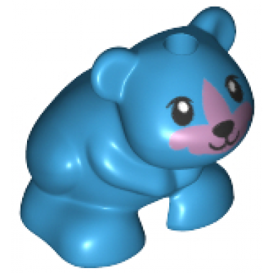 dark azure hamster mouse friends elves with black eyes nose and mouth and metallic pink muzzle pattern