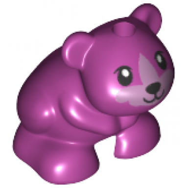 magenta hamster mouse friends elves with black eyes nose and mouth and metallic pink muzzle pattern