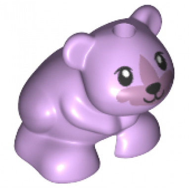 lavender hamster mouse friends elves with black eyes nose and mouth and metallic pink muzzle pattern