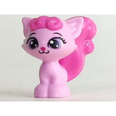 bright pink cat whisker haven tales princess auroras kitten with dark pink nose bangs and tail and medium lavender eyes pattern dreamy