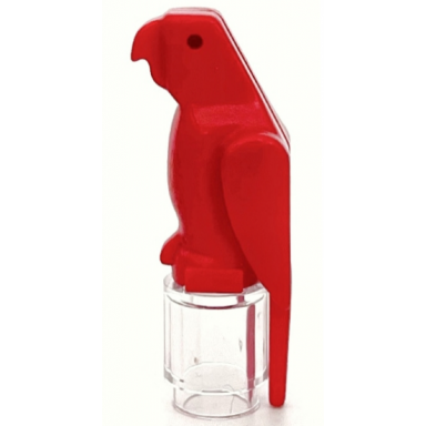 red bird parrot with small beak