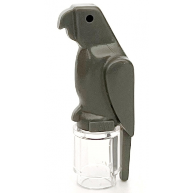 dark bluish gray bird parrot with small beak