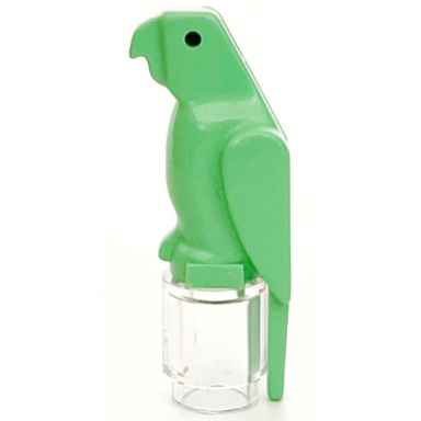 medium green bird parrot with small beak