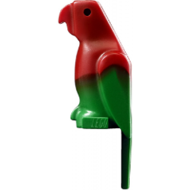 bird parrot with small beak with marbled red pattern