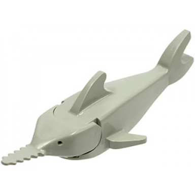 light gray sawfish with debossed eyes