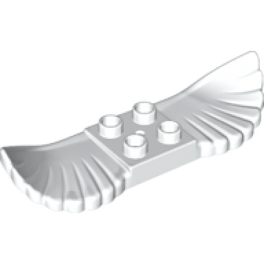 white duplo horse wings with feathers