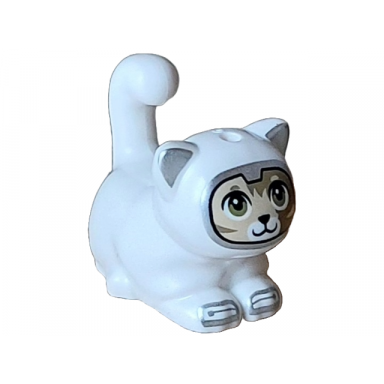 white cat friends large sitting with dark tan markings olive green eyes tan face and silver mask ears and toes pattern space cat jones