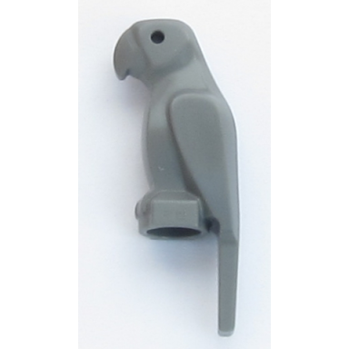 dark bluish gray bird parrot with large beak