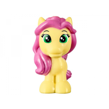 bright light yellow horse whisker haven tales belles pony with dark pink mane and tail and green eyes pattern petite
