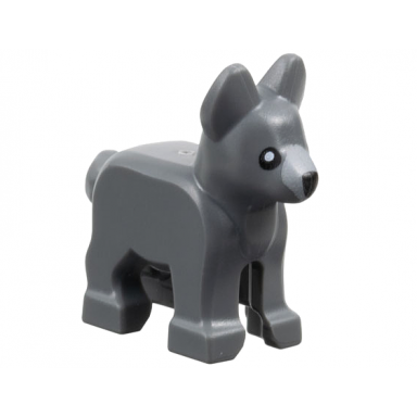 dark bluish gray dog alsatian german shepherd puppy with light bluish gray muzzle black eyes and nose pattern