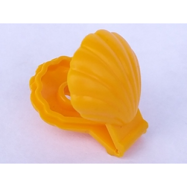 medium orange clam shell folding - continuous scalloped inner lip