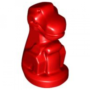 red dinosaur baby sitting