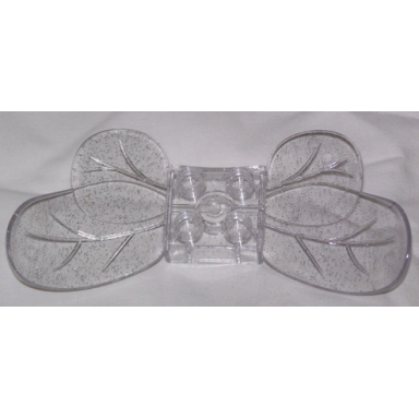 glitter trans-clear duplo butterfly wings with 2 x 2 studs