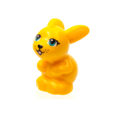 bright light orange bunny rabbit friends sitting with dark turquoise eyes black nose and mouth and bright pink tongue pattern