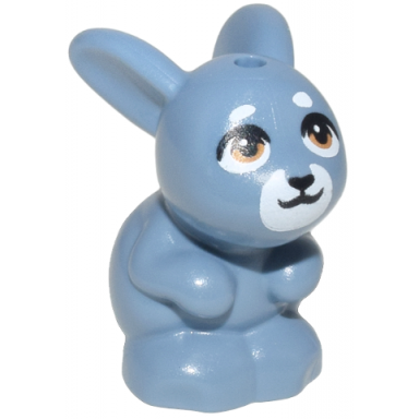 sand blue bunny rabbit friends sitting with medium nougat eyes black nose and mouth and white muzzle pattern