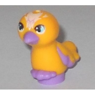 bird friends elves feet joined with bright light orange body and medium azure eyes pattern sebastian