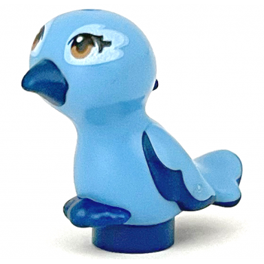 dark blue bird friends elves feet joined with medium blue body and medium nougat eyes pattern cinnamon mimi