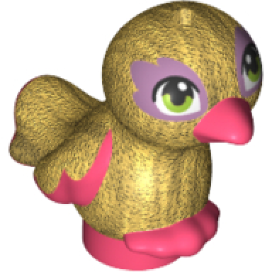 bird friends elves feet joined with pearl gold body and lime eyes pattern