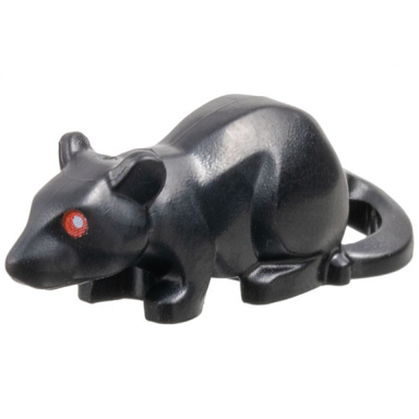 black rat mouse with red eyes pattern