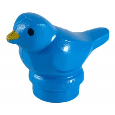 dark azure bird small with black eyes and bright light orange beak pattern