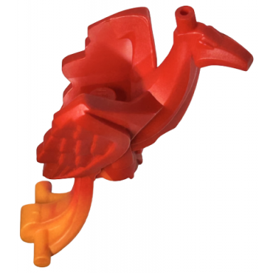red phoenix with marbled orange tail feathers pattern hp fawkes